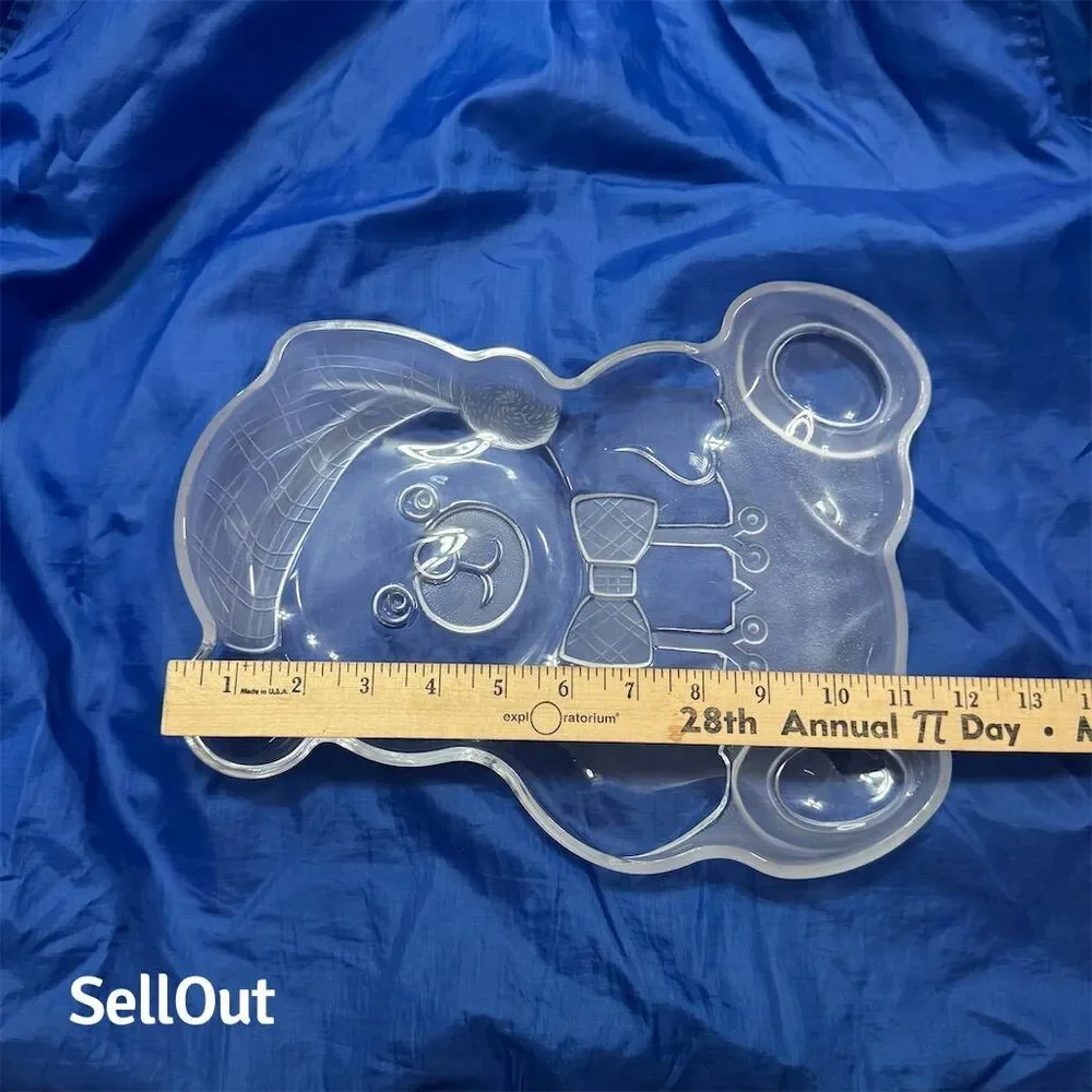 Mikasa Vintage Crystal Holiday Bear Platter 11.5